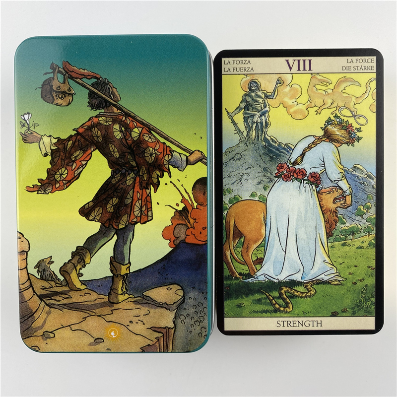 Caixa de metal edição dourada  - Tarot Cards Deck With Guidebook avaliação e preço