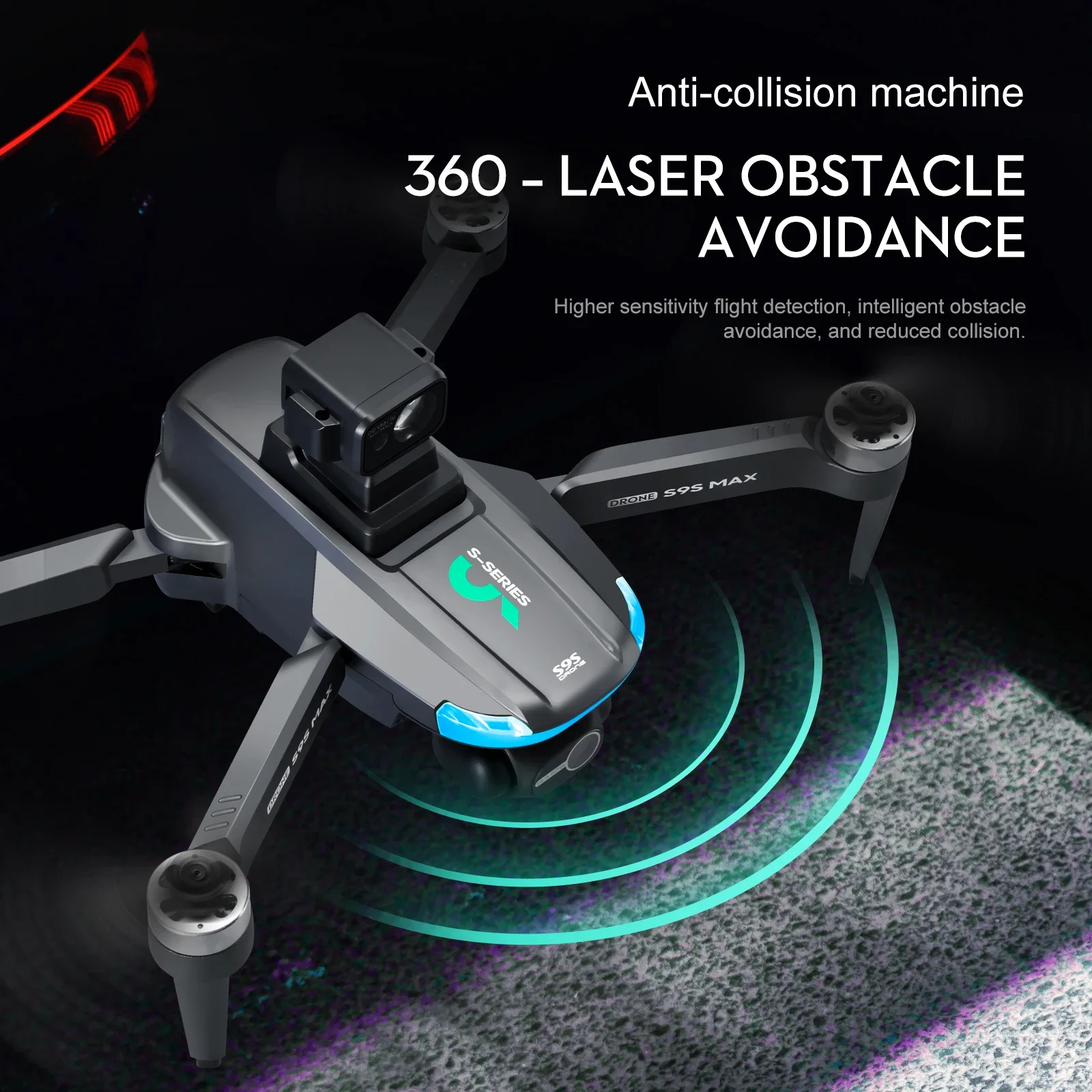 Novo s9s max mini drone 4k 2 e - Fpv Brushless Rc Drone 4K avaliação e preço