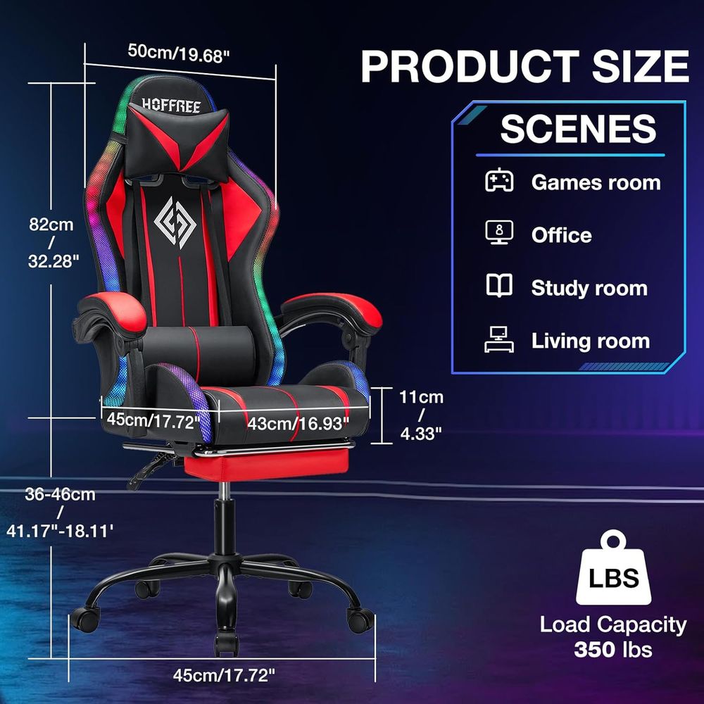Cadeira Gamer RGB com Alto-fal - Video Games avaliação e preço